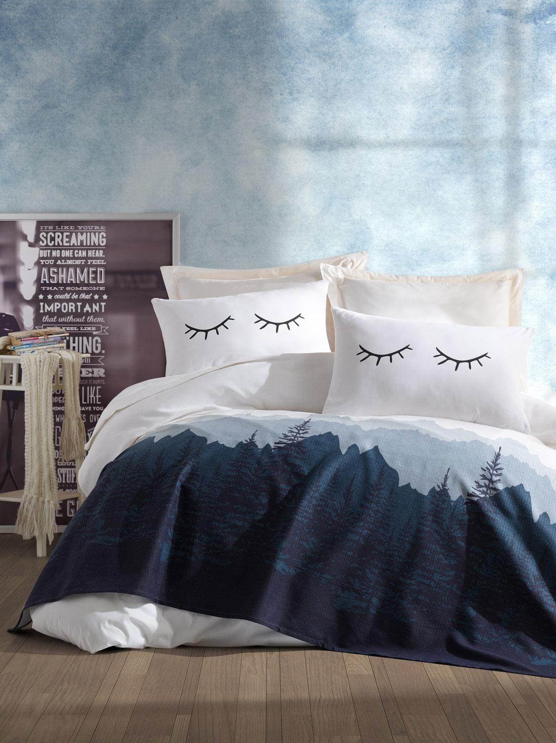 Bed cover is antibacterial and antiallergic as well its very soft and easy wash: Eyelash white