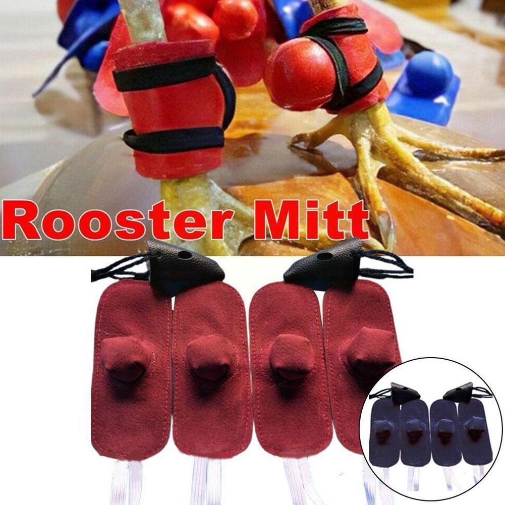 Guantes de cuero Para Gallos de gallo y pollo, mitones seguros Para la lucha libre, rojo, 4 pares, pie de lucha Para Gallos, Cov, U2h8