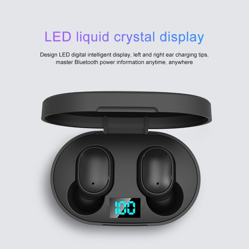 E6S Tws Draadloze Oortelefoon Bluetooth 5.0 Busiess Oortelefoon Sport Oordopjes Headset Met Microfoon Voor Slimme Horloge Telefoons Heet Verkoop