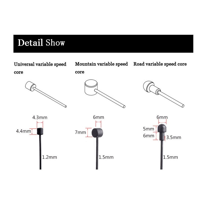 Teflon Coated Bicycle Shifter Brake Cable Sets MTB Road Bike Brake Line Front Rear Derailleur Brake Core Inner Wire Speed Line