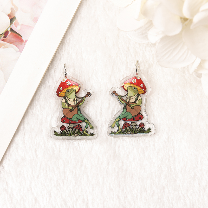 Kitsune-Breloques Grenouille, Pièce Plus Lente, Crâne, Aucun pour Boucle d'Oreille, Porte-clés, Pendentif, Collier, Bricolage, Exécutif, 6Pcs