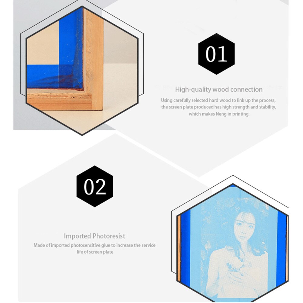 20pcs Screen Printing Kit Silk Screen Printing Frame Squeegees Inkjet Transparency Film and Mask Tape