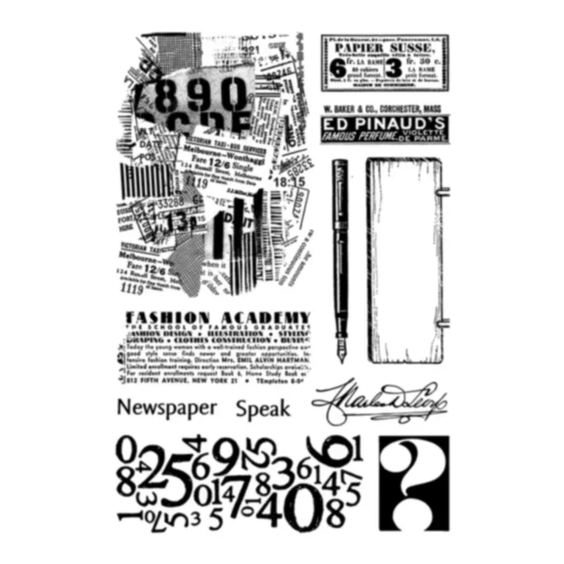 1pc vintage fläckiga bakgrunder transparent gummitätning gör-det-själv-journaldekor scrapbooking album collage hantverk silikon genomskinlig stämpel