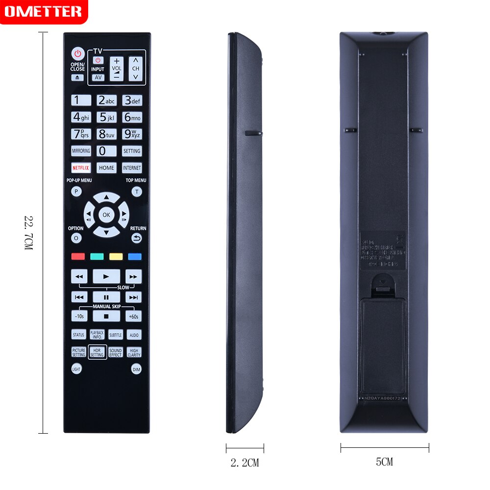 remote control N2QAYA000172 DMP-UB700 DMP-UB704 DP-UB9000 DP-UB9000-K DP-UB9000EBK Ultra hd Blu-ray Disc Player