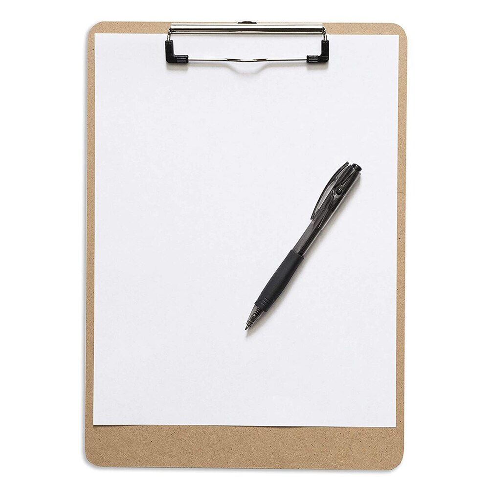 A4 Wooden Clipboard Letter Size Clipboard Writing Pads Hardboard Office School Stationery Writing Pads Writing Sketch Drawing