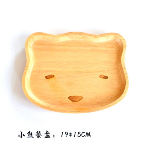 Dessin animé mignon animaux plaque en bois cuisine créative enfants aiment les plats en bois: D