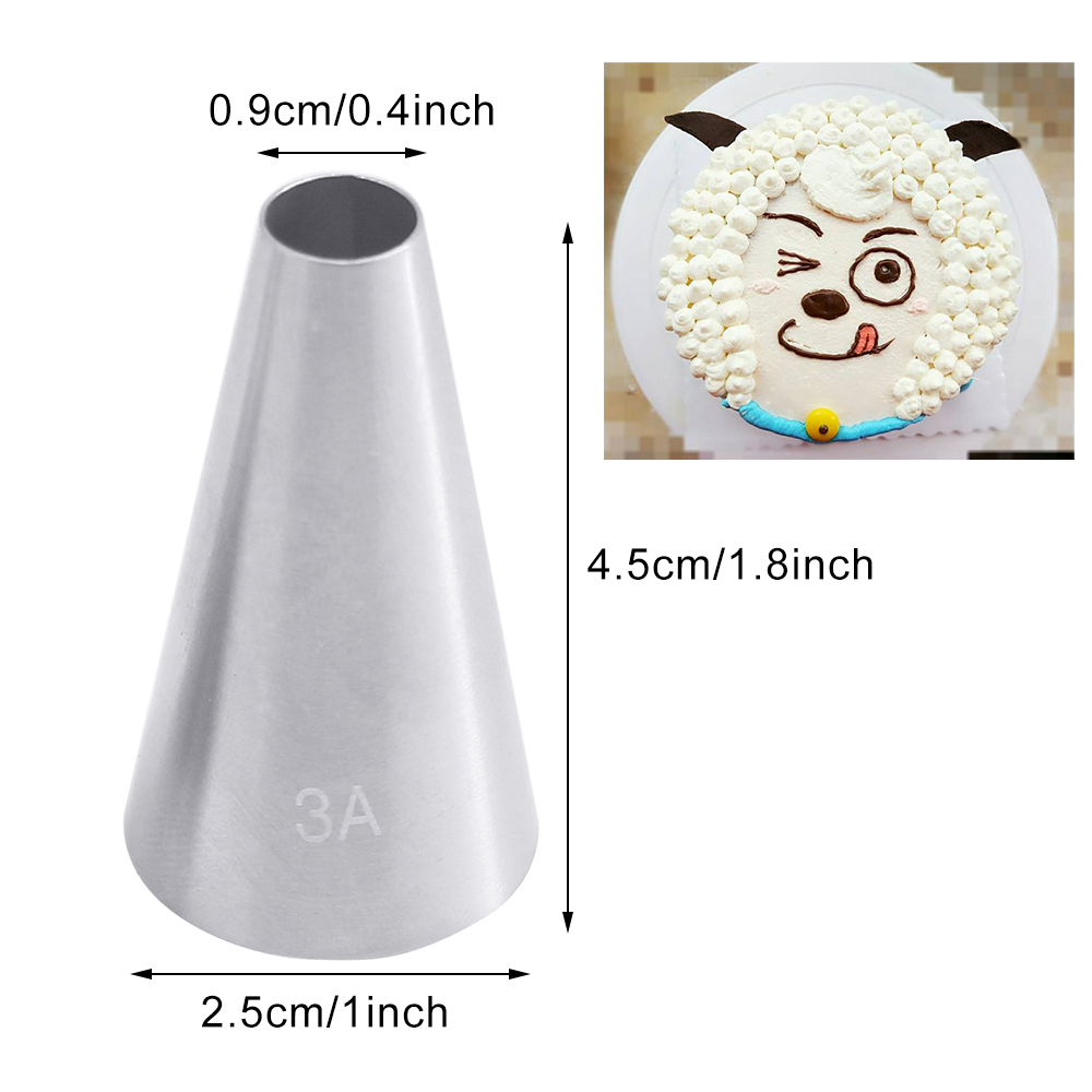 Boquilla de manga redonda de gran tamaño, herramientas de pastelería para crema y pasteles, puntas de glaseado de acero inoxidable para decoración de magdalenas,: Caqui oscuro