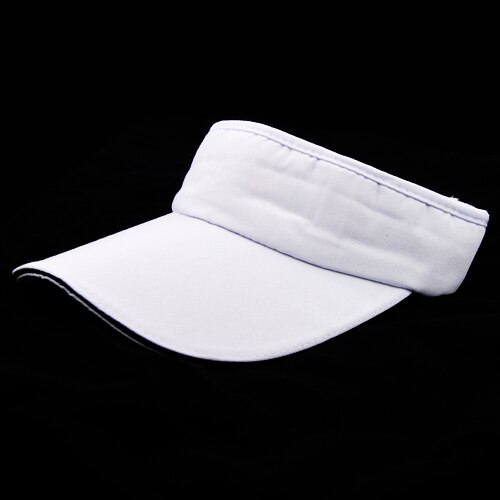 SYB Unisex Verstelbare Wit Zonneklep Tennis Golf Hoed Cap Zweetband Hoofdband