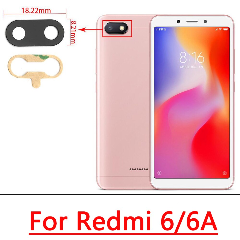 Camera Glass Lens For Xiaomi Redmi 6A 6 7 7A 8 8A 9 9C 9T 10 Original Rear Camera Glass Lens With Glue &amp; Repair Tools