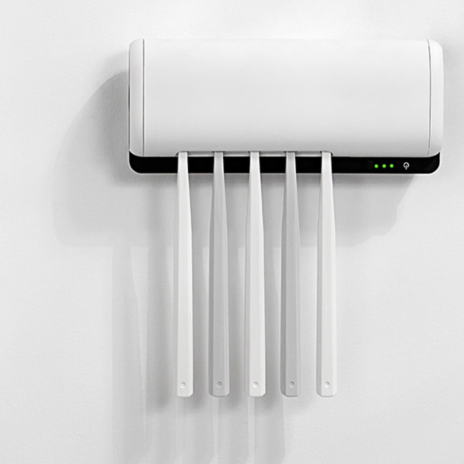 UV Toothbrush Holder Sanitizer Bathroom Toothbrush Storage Box Multi-function Storage Holder Holds 5 Toothbrushes