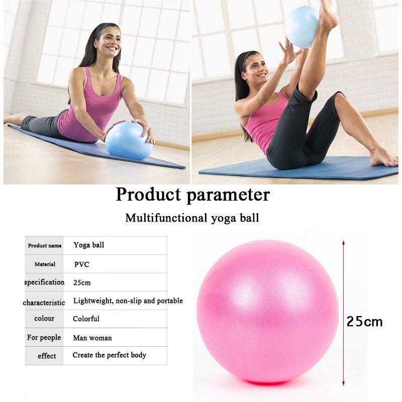 20-25cm pvc-yogabälle, dickwandig, für pilates, training, peeling, wasserdicht, sicher, sport, fitnessstudio, yoga-ausrüstung