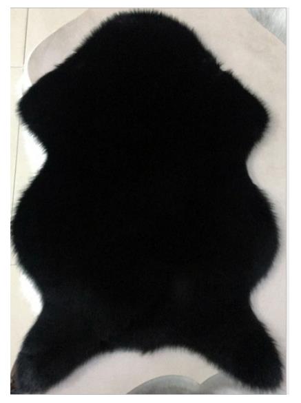 Fåreskind tæppe mat tæppeunderlag skridsikker sofadæksel til soveværelse hjemmeindretning tæpper til soveværelse faux pels tæppe 40 x 60cm: Sort