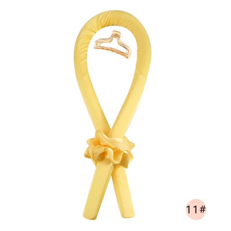 Fita de ondulação de cabelo sem calor, kit de faixa de cabeça, hastes de espuma, ferro de ondulação, haste de ondulação para mulheres, sem calor, rolos de modelador de cabelo: Marrom