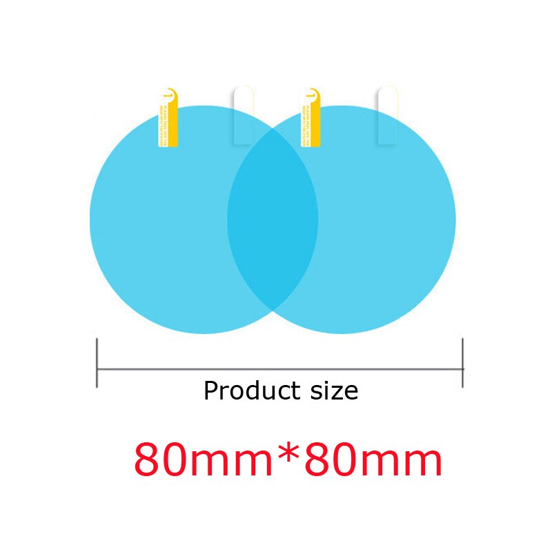 2Pcs Car styling for Hyundai Tucson Car Mirror Window Clear Film Membrane Anti Fog Anti-glare Waterproof Sticker Driving Safety: 80x80