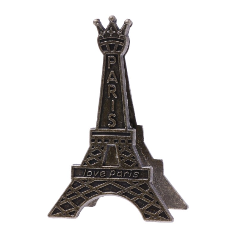 Vintage Eiffel Tower Paris Metal Memo Paper Clip For Message Decoration Photo XXUC