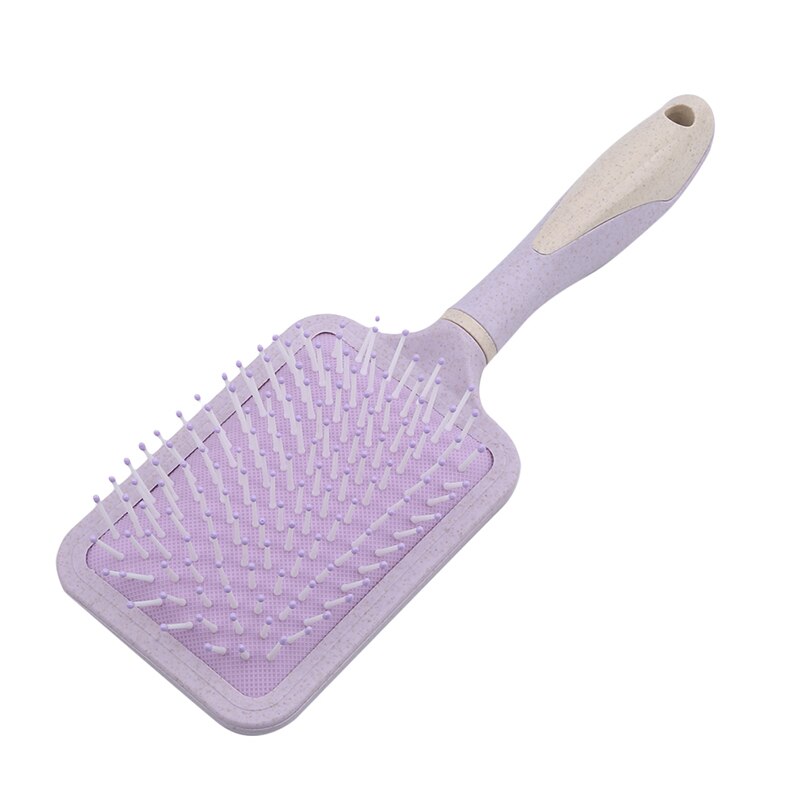 Palha de trigo escova de cabelo profissional almofada cabelo massagem pente palha escova massagem estilo do cabelo almofada de ar plana pente quadrado