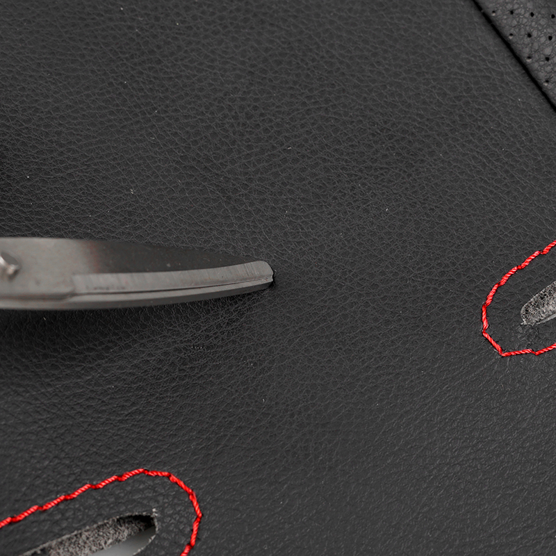 Para Renault Logan 1 Sandero símbolo Clio Twingo Lada Largus Nissan Almera 3 G15 trenza de mano protector para volante de coche embellecedor de cuero