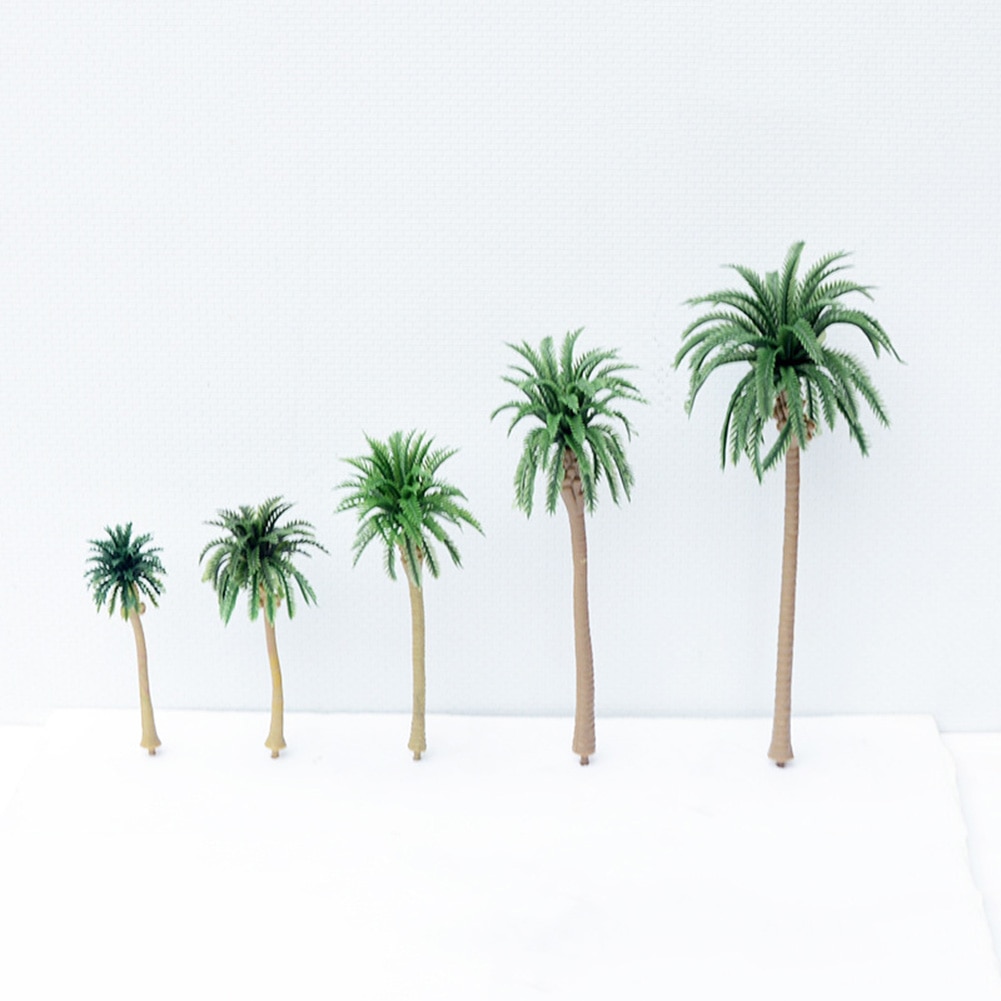 10Pcs Mini Artificial Coconut Palm Trees Model DIY Landscape Layout Accessory
