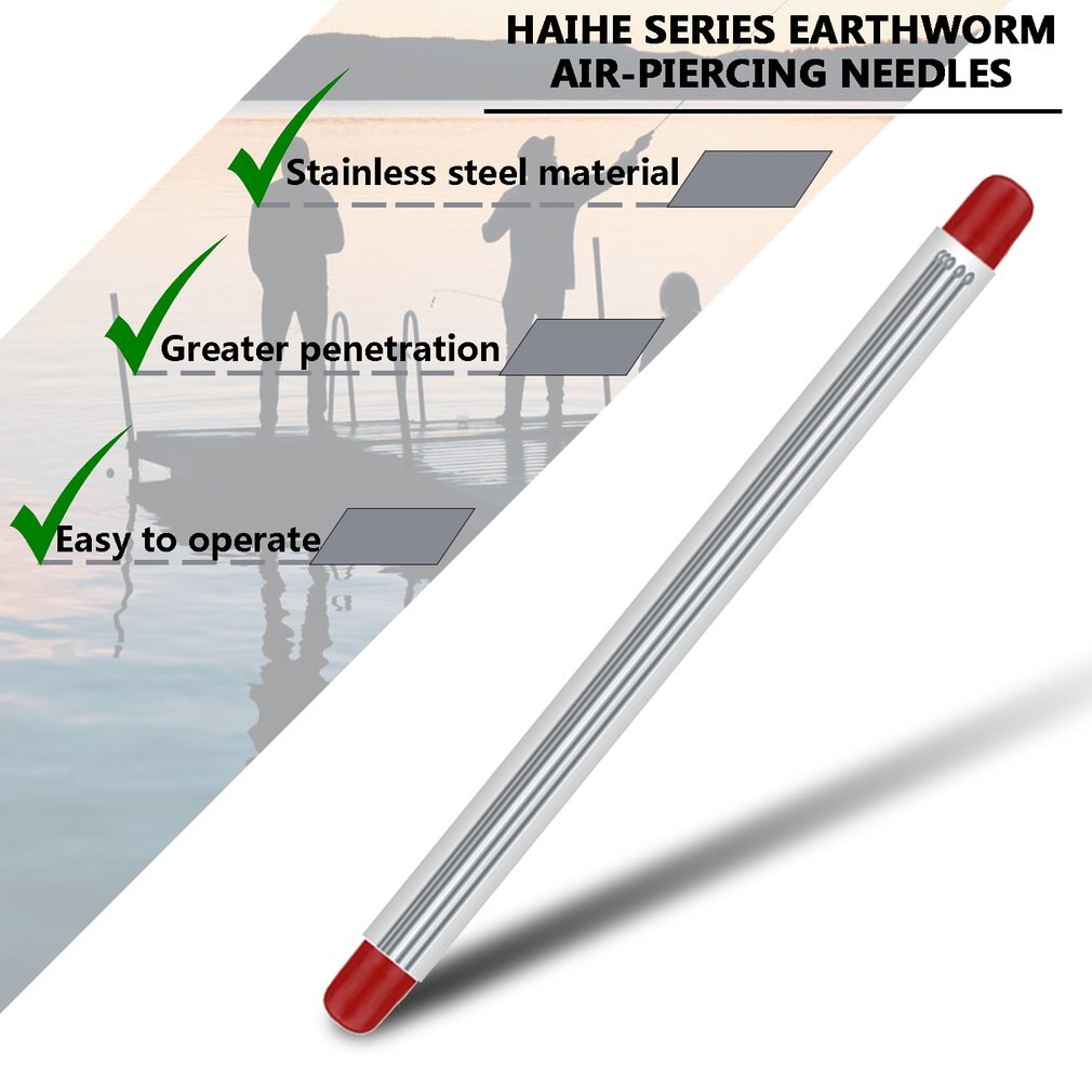 5 sztuk szybkie dżdżownica zaczepianie igły szpilki ze stali nierdzewnej narzędzia połowowe haczyki na przynętę bez ucieczki 20cm hak igły Dropshipping