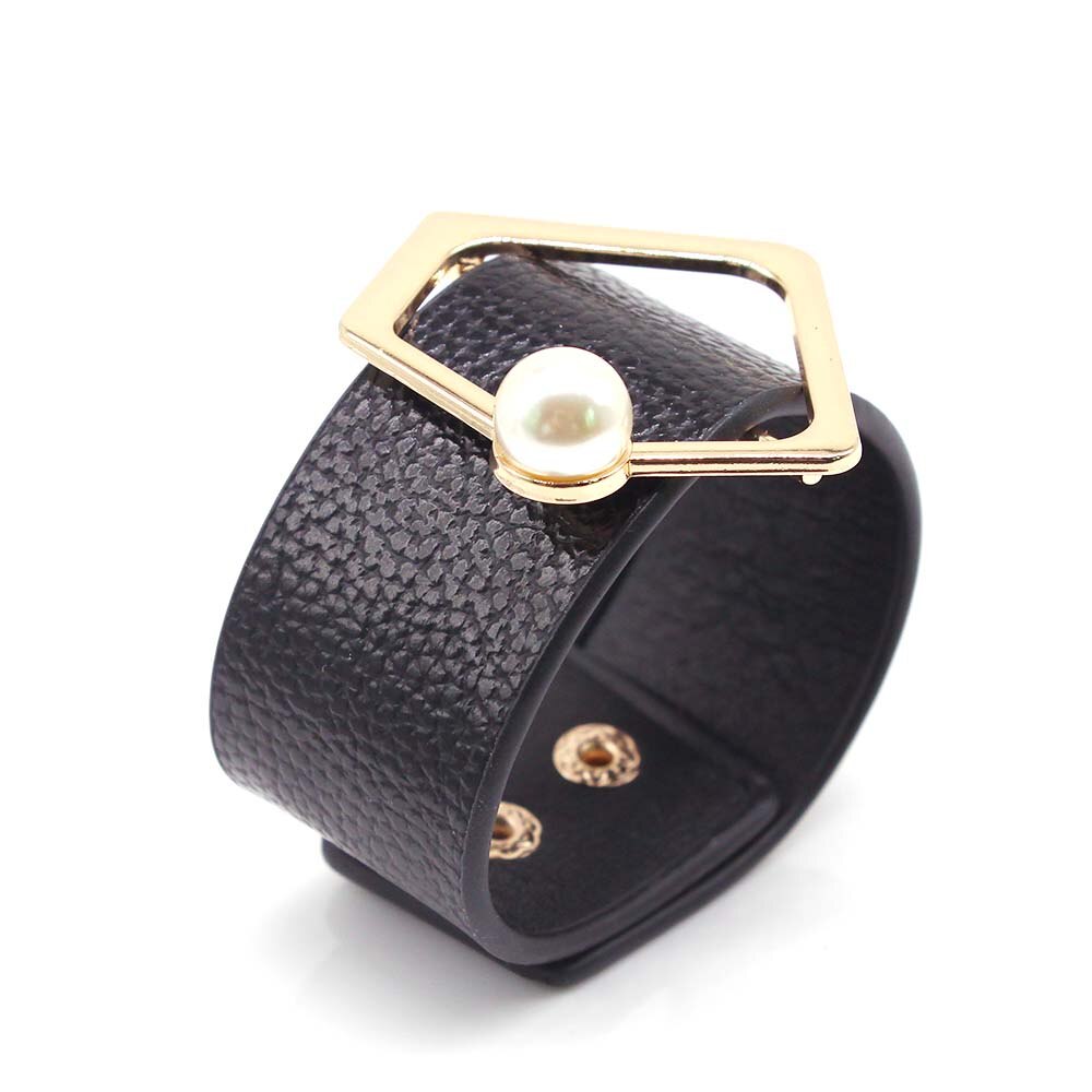 Punk Perle Leder Armbänder & Armreifen Für Frauen Armbinde Charme Manschette wickeln Armbänder Schmuck