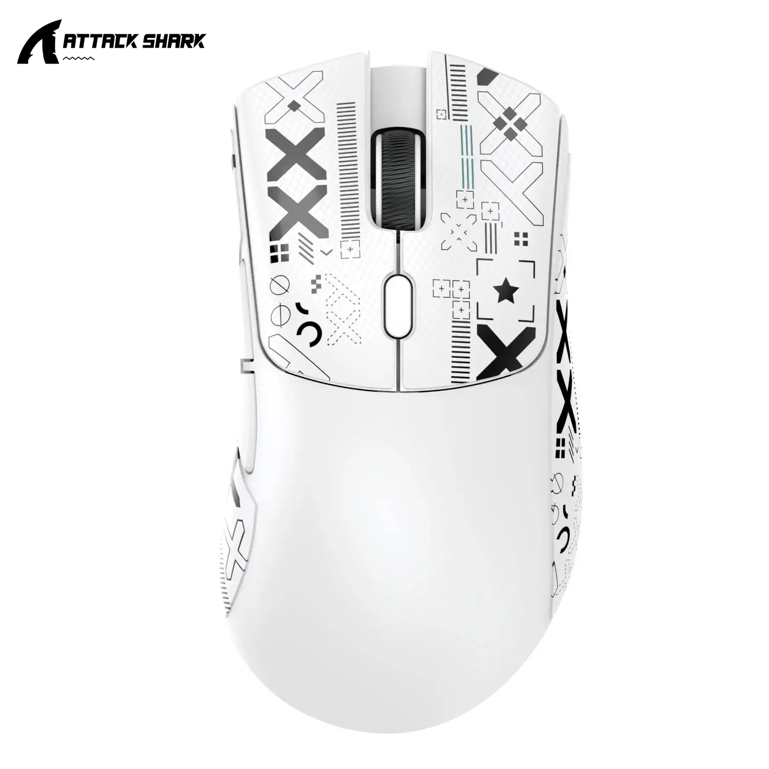 Ratón inalámbrico para juegos Attack Shark X11 X6 X3 R1, RGB, ergonómico, ultraligero, triodo, macro, PAW3395/PAW3311, 26000 DPI: Blanco