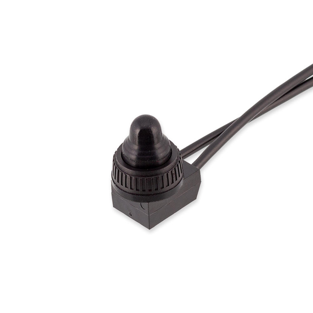 10PCS AC250V Waterproof Push Button On-Off Switch With 4" Lead Wire Black 3A Self-locking Switch IP67 Waterproof Switch