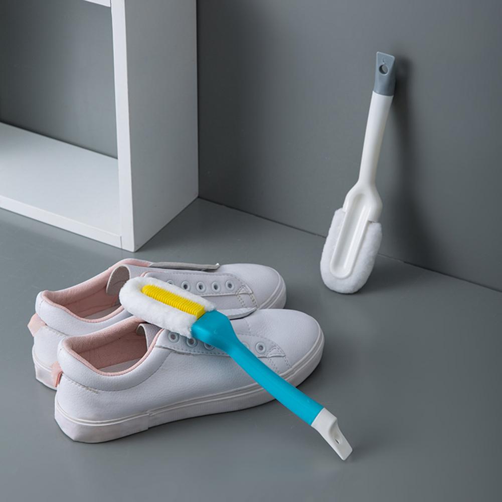 Cerdas suaves de microfibra, cepillo para zapatos, mango largo, accesorios de limpieza de lavandería