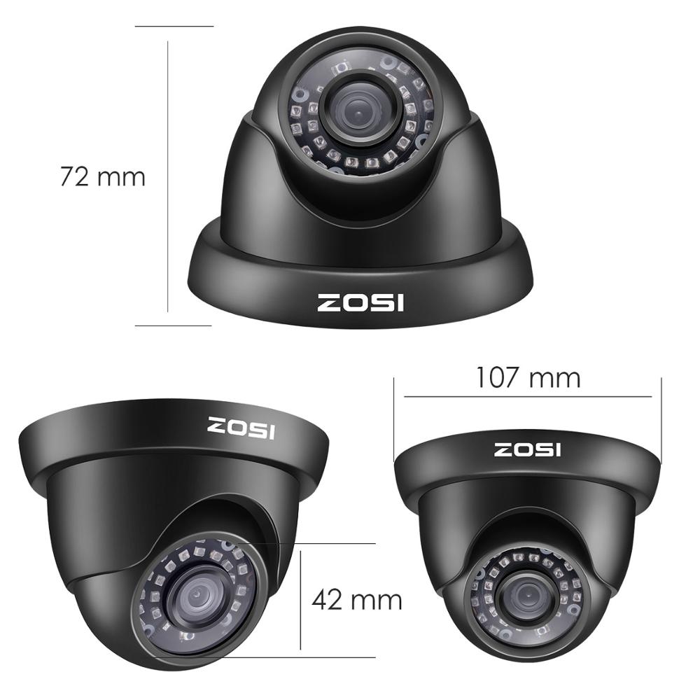 Zosi h .265 tvi cctv kamera 5mp super hd dome sikkerhed udendørs overvågningskamera cctv nattesyn videoovervågning