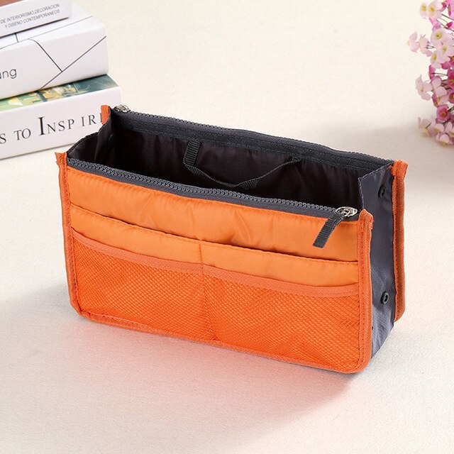 Cosmetic Bag Makeup Bag Travel Organizer Portable Beauty Pouch Functional Bag Toiletry Make Up Makeup Organizers Phone Bag: Orange