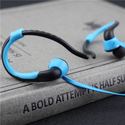 Ersuki  mp3- speler usb-nekband voor sporthardlopen  mp3 met oordopjes, ondersteuning voor 16gb micro sd-kaarten: Blauw