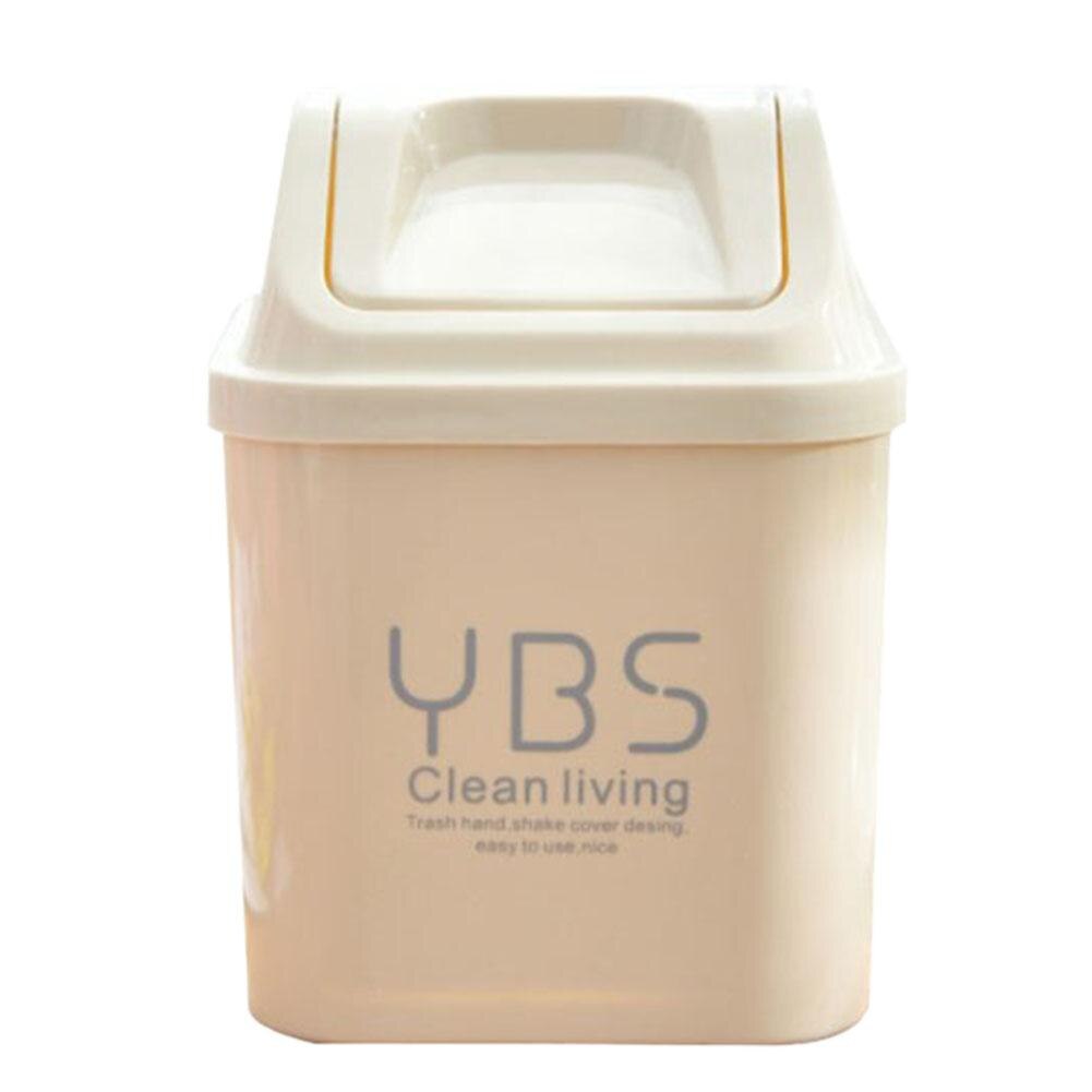 Mini Afvalbakken Desktop Plastic Huisvuilemmer Kantoor Prullenbak Huishoudelijke Opslag Vat Tafel Vuilnisbak Kleine Afvalbak Met Deksel