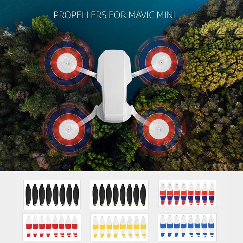8Pcs Quick Release Schroefbladen Opvouwbare Low Noise Propellers Voor Dji Mavic Mini Rc Drone Accessoires