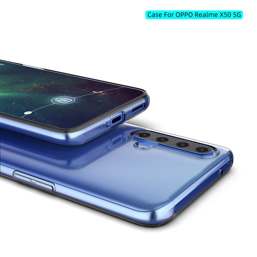 per Il caso di OPPO Realme X50 5G TPU silicone Trasparente Montato Molle Del Respingente per il Caso di OPPO Realme X50 5G trasparente Della Copertura Posteriore Realme X50
