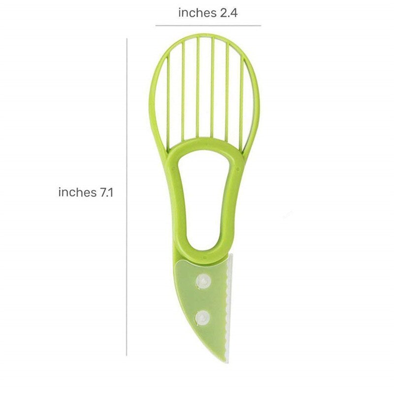 Avocado Slicer 3 in 1 with Silicon Grip Handle Avocado Shea Corer Splitter Pitter Cutter Pit Remover Multifunctional Fruit Knife