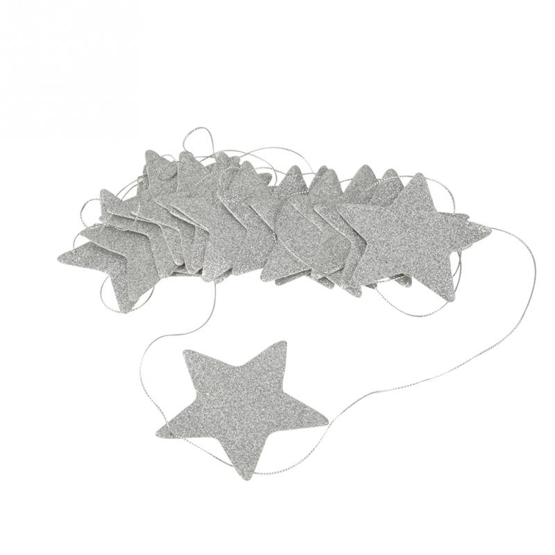 2018 Adorável Crianças Quarto Pendurado Estrelas Decoração de Cores Para Casamentos e Festas de Aniversário das Crianças Quartos 2 Mosquiteiros Janela Parede: Prata