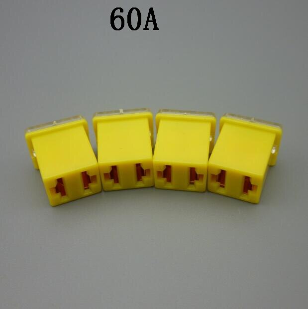 Shhworldsea 2Pcs Mini Vierkante Zekering 20A 30A 40A 50A 60A Set Automotive Auto Zekering Met Plastic Doos Assortiment Auto zekering: violet