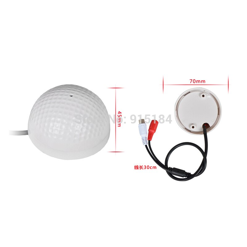 Hd dsp justerbar følsomhet mikrofon ip kamera mikrofon for cctv kamera lydmonitor for cctv tilbehør
