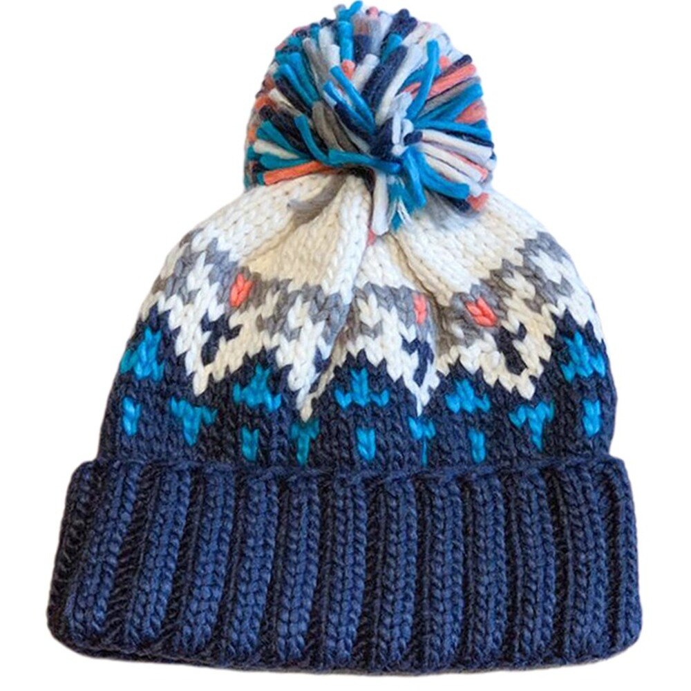 Kleurrijke Bont Pom Pom Gebreide Muts Kerst Hoed Met Bont Ballen Winter Wollen Hoed Unisex Warm Skullies Mutsen