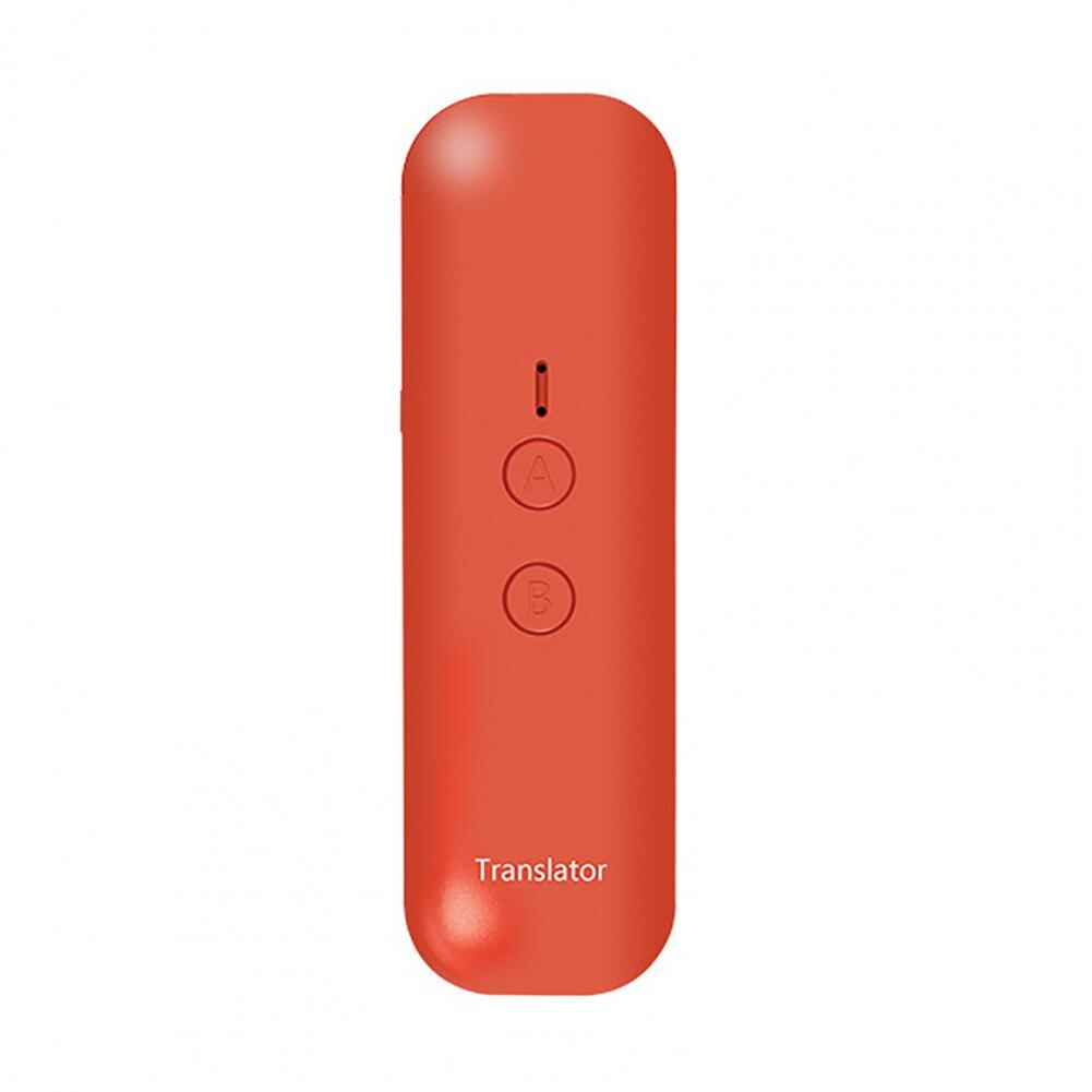 C-1 Bluetooth 5.0 Oplaadbare Snelle Verbinding Mini Draagbare Voice Multi-language Smart Vertaler Voor Overzeese Zakelijke Bijeenkomst: Orange