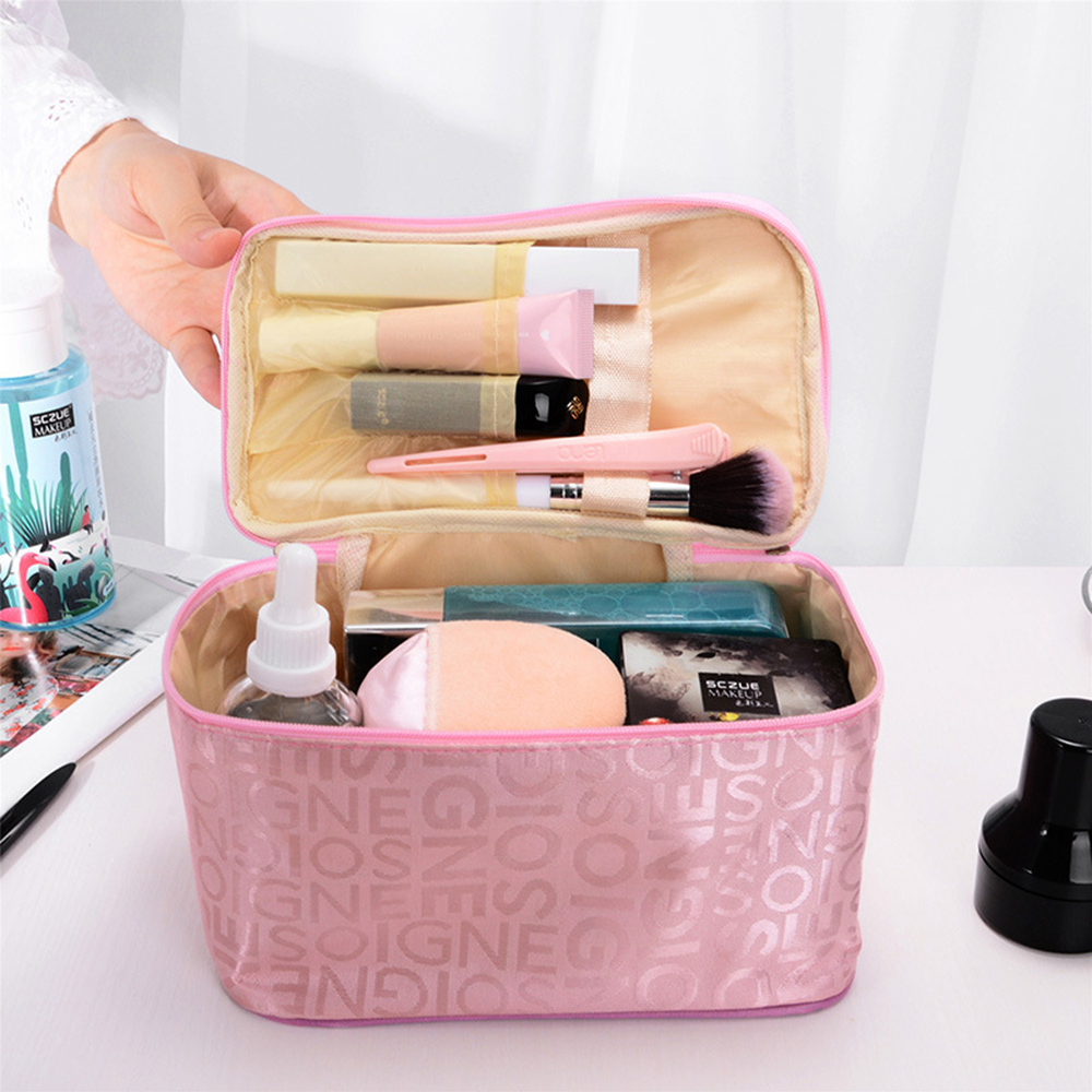 Makeup Bag Portable Large Capacity Organizer Storage Box Advanced CarryOn Waterproof Wash Cute Sweet Handbag Simple Toiletry Bag