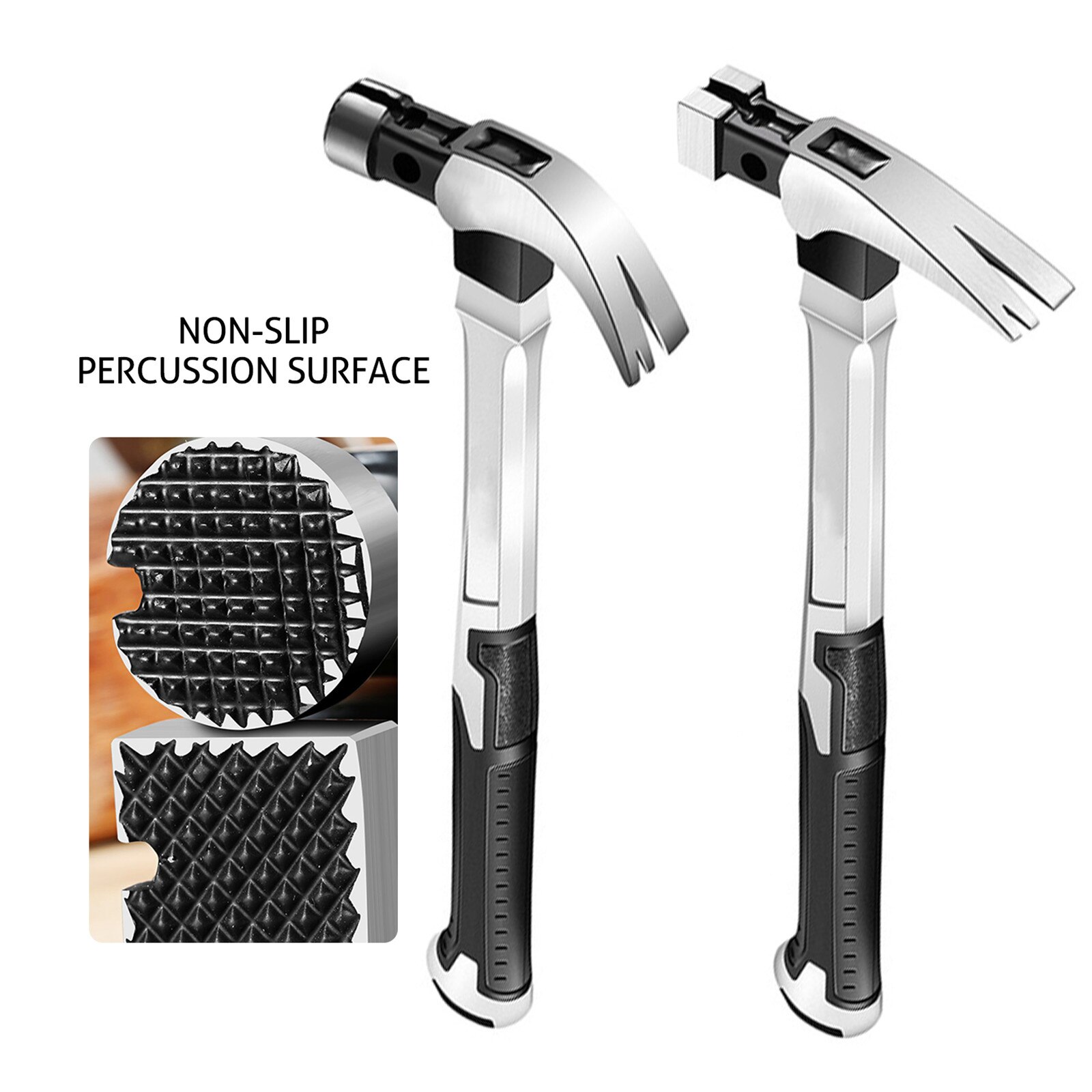 Claw hammer household woodworking hammer multi-function hammer non-slip percussion surface and shockproof handle hammer