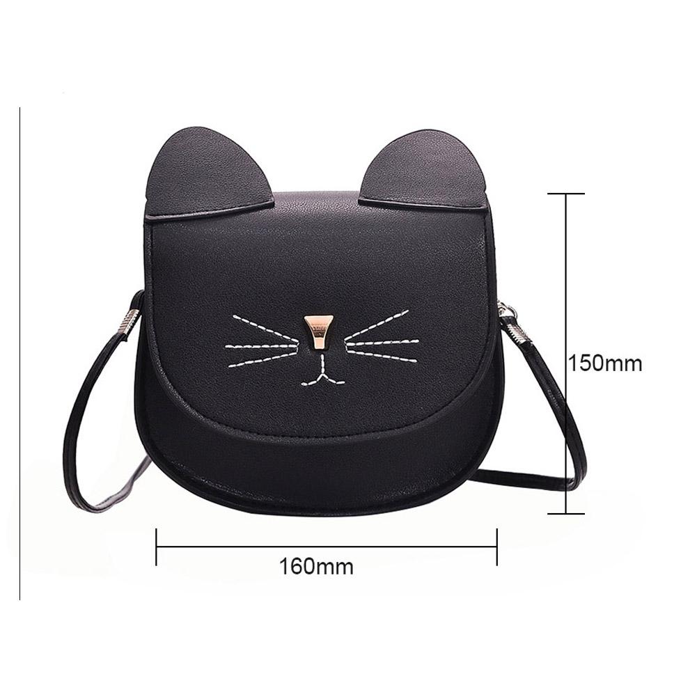 Söt katt form axelväskor kvinnor flickor mini väskor flap crossbody godis färger liten avslappnad messenger handväskor sac a dos