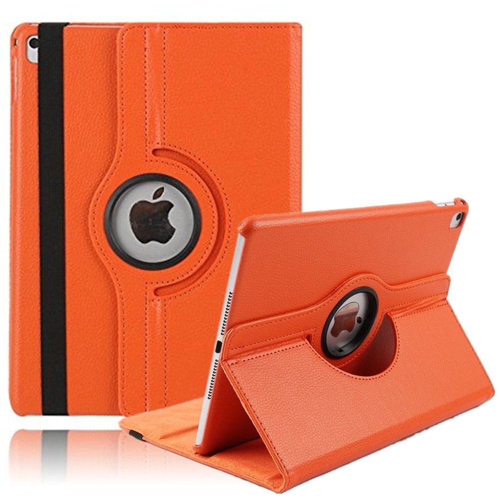 Étui en cuir rotatif à 360 degrés pour apple ipad air 1 air 2 5 6 ipad 9.7 a1822 a1823 a1893 coque funda: Orange