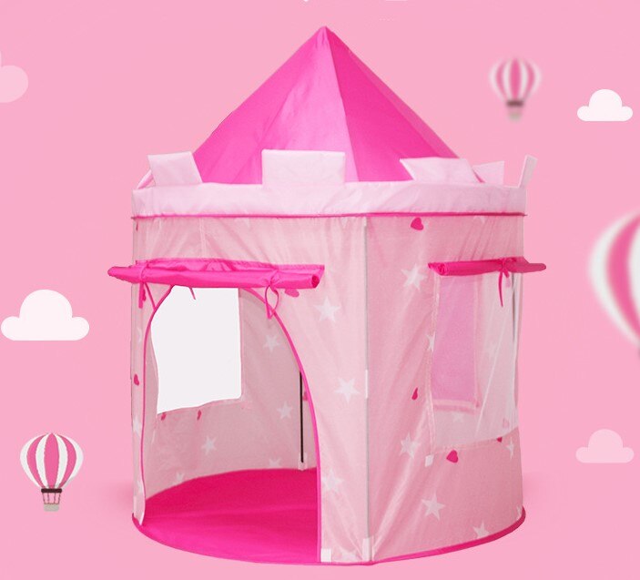 Prinses Kasteel Speel Tent Kind Speelgoed Tenten Meisje Prinses Speelhuis Indoor Outdoor Kids Housees Bal Spelen Pit Pool Playhouse: pink 105X135cm