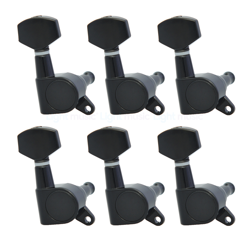 Guitar Tuning Pegs Tuners Machine Heads for Acoustic Electric Guitar Chrome Black Gold 3R3L 6R 6L Guitar Machine: Black 6R