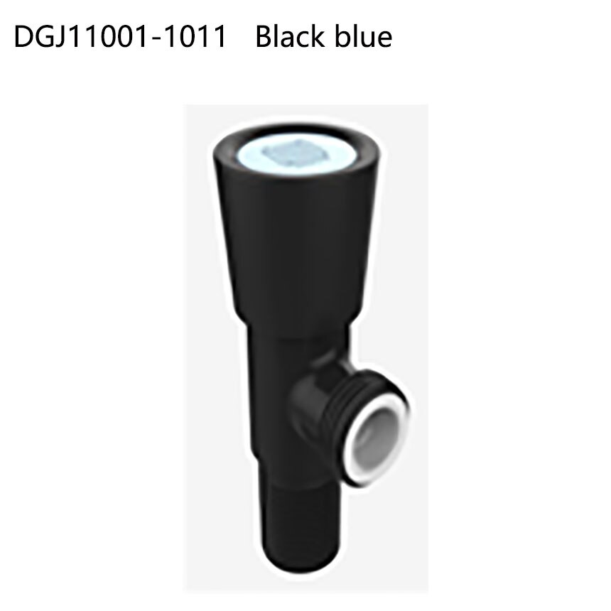 Diiib Copper Water Regulation Valve Cold Water Stop Valve G1/2 Kitchen Faucet Toilet Valve llaves de paso de agua para bano: Black Blue