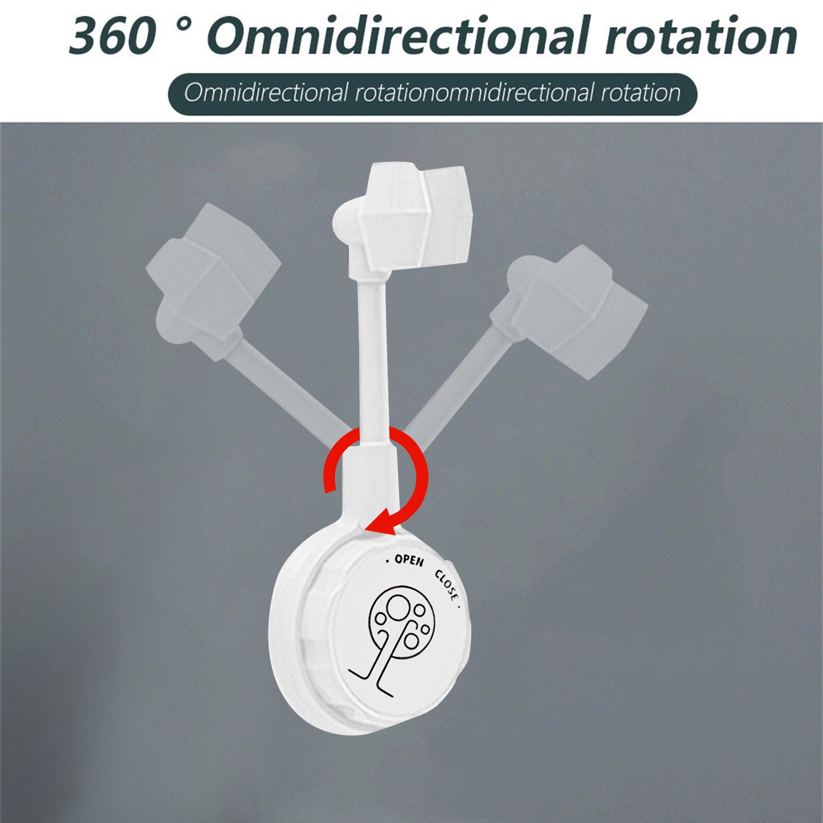 Adjustable Adhesive Bathroom Shower Head Base Holder Stand Rotating Bracket Powerful Suction Shower Seat Chuck Holder