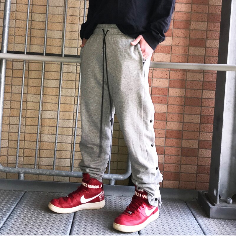 Pantalon de Jogging surdimensionné en coton pour homme, large, , sport, Jogging, gris, hiver, jambes amples, Baggy, Hip Hop