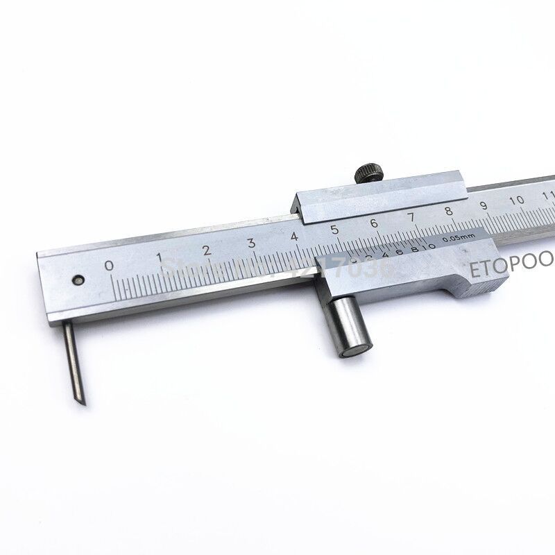 0-200mm markerings noren skydelære med hårdmetal ridse parallel markering målelineal måleinstrument værktøj