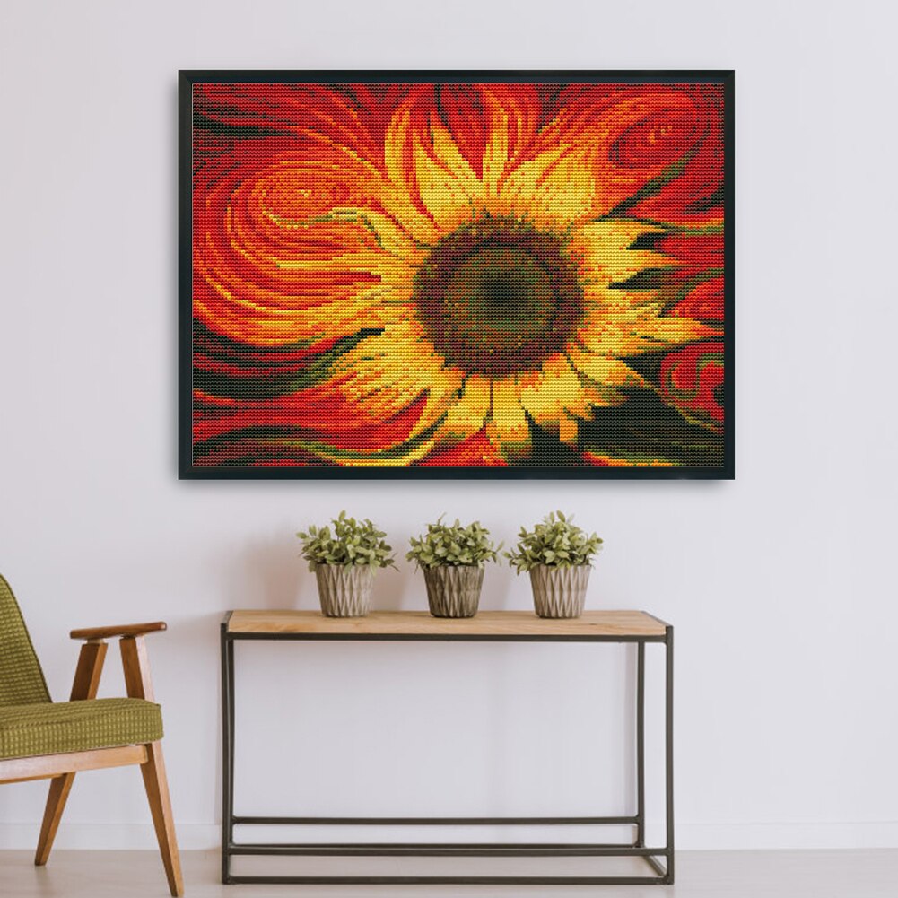 11CT Stamp Print Cross Stitch Kits DIY Positive Needlework Decor 30 X 40cm Still Life Series Kit Home Decoration Wall Art